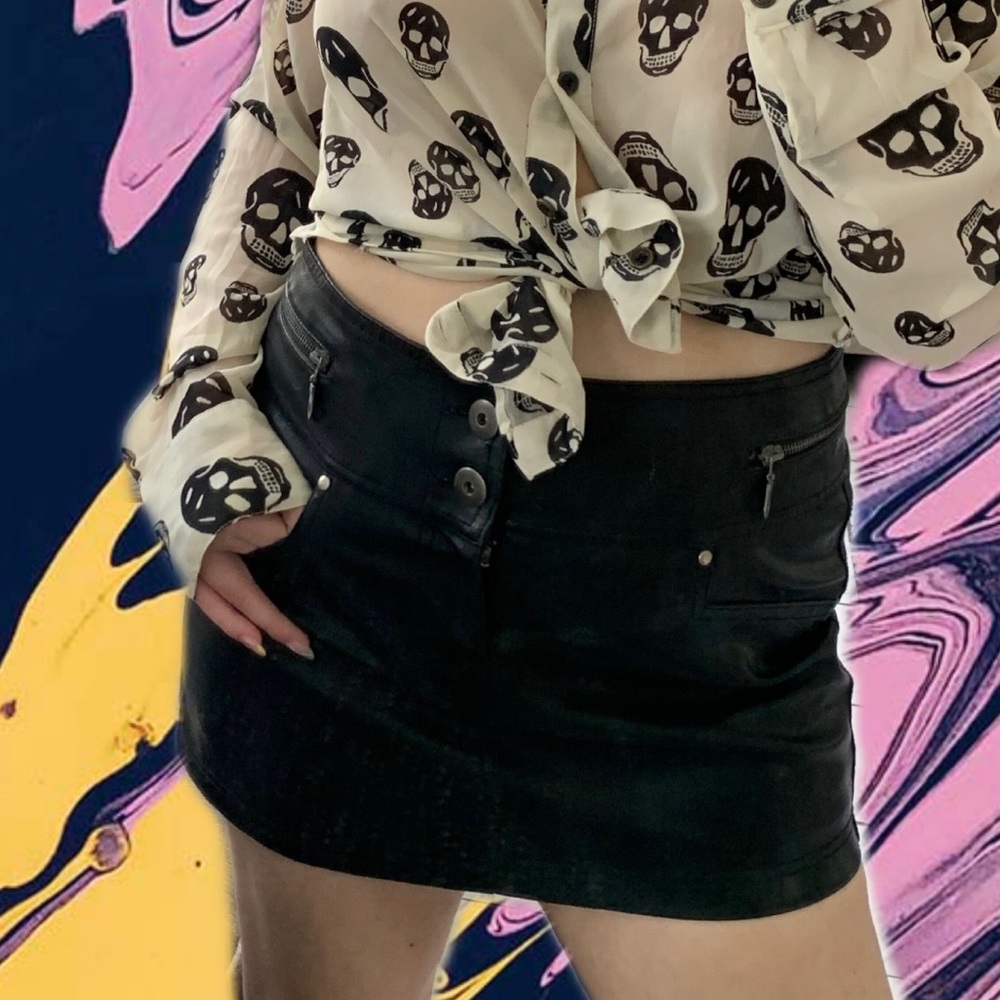 Max Rave faux leather skirt